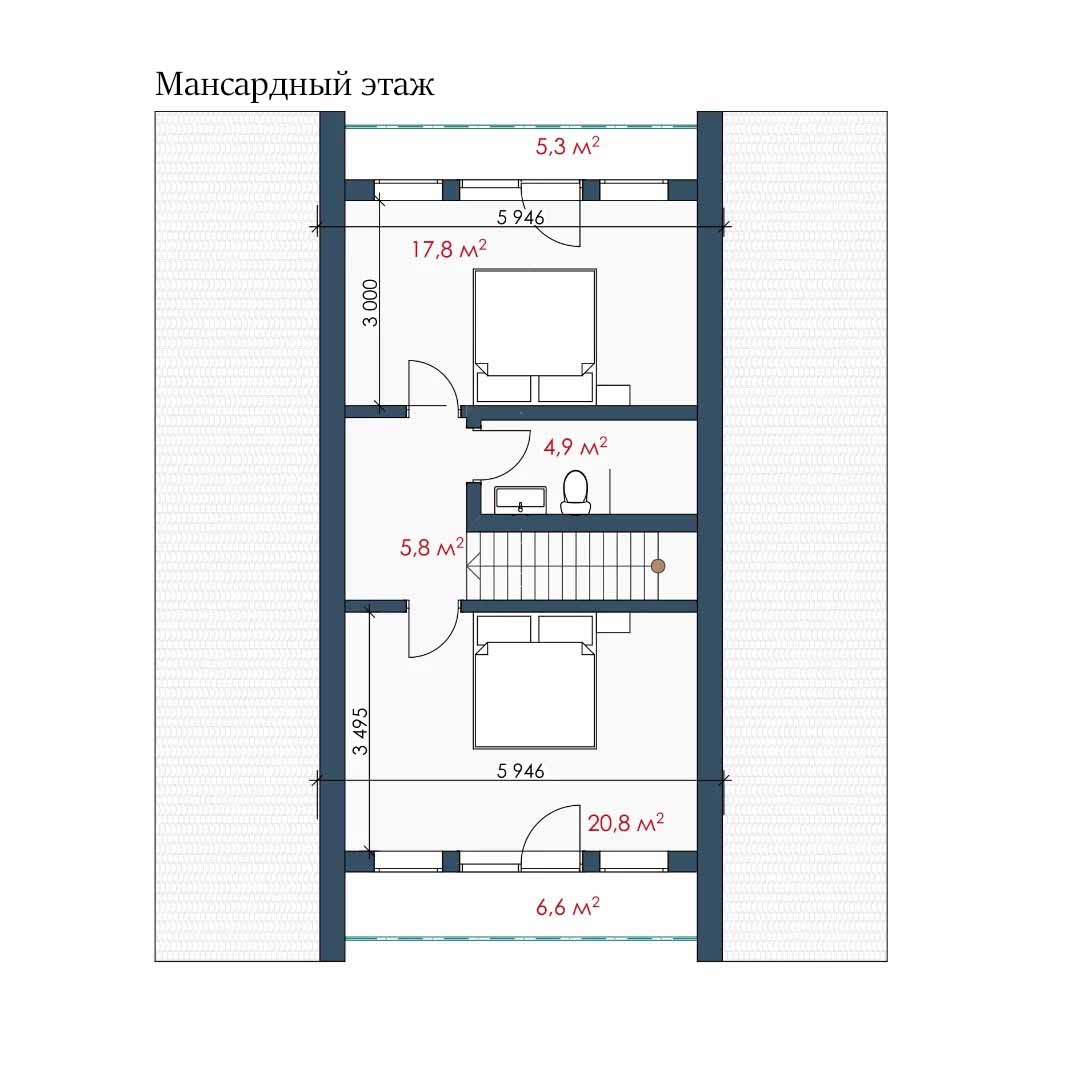 Дом А25 - A-frame фото 4.