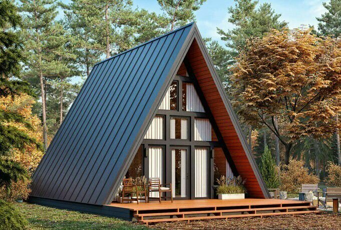 Проект a-frame "Дом А26" для строительства в Гродно и Беларуси.