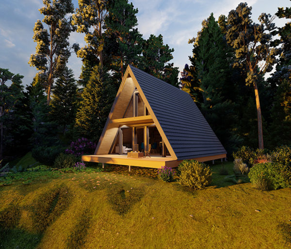 Проект a-frame "Дом А27" для строительства в Гродно и Беларуси.