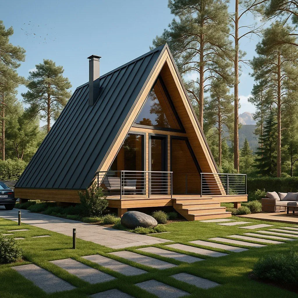 Проект a-frame "Дом А28" для строительства в Гродно и Беларуси.