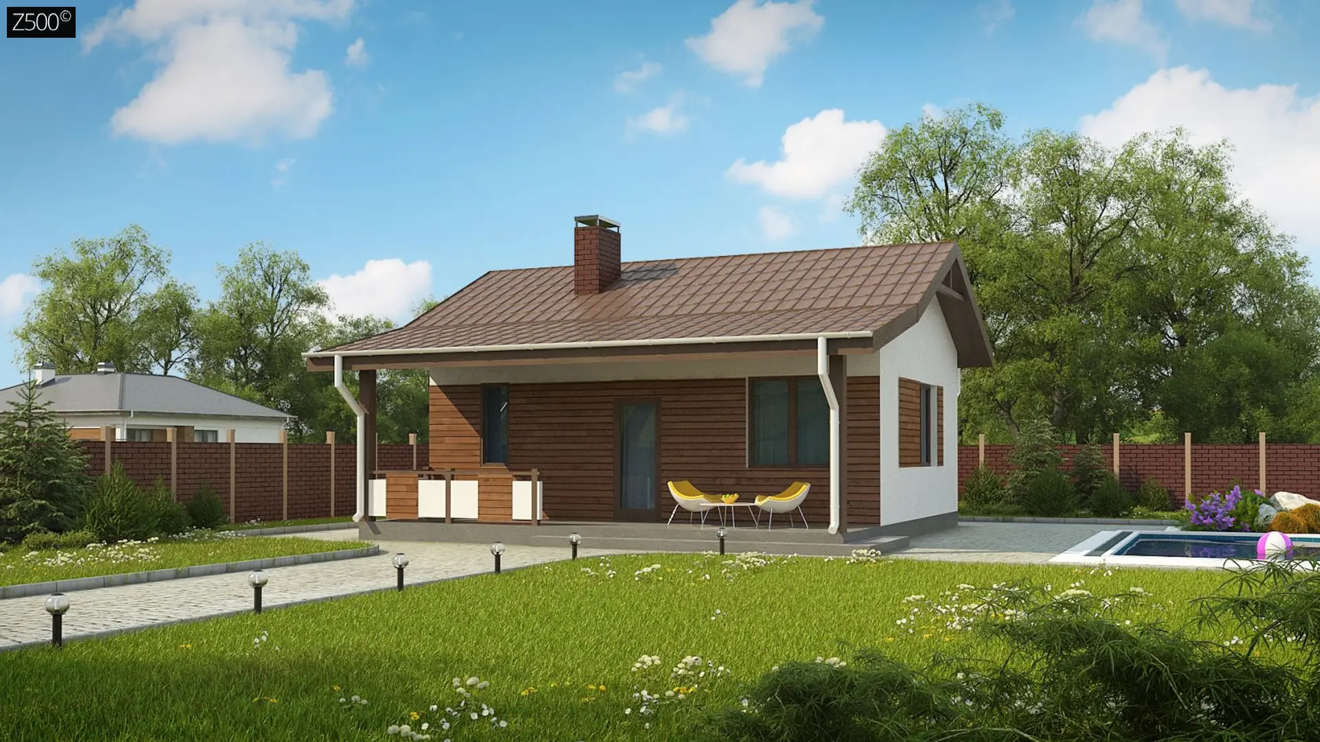 Проект бани "Баня ZP1" для строительства в Гродно и Беларуси.
