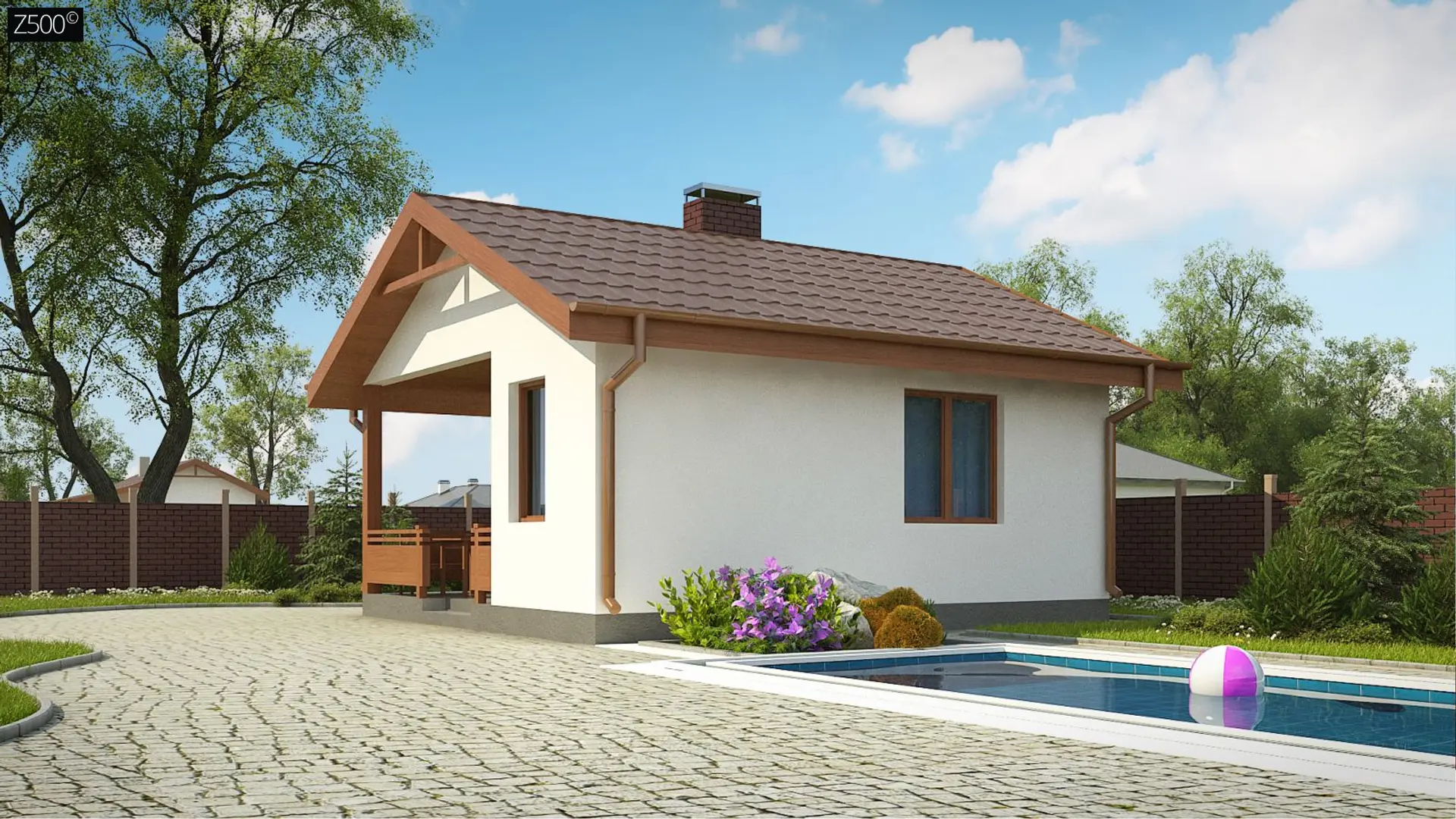 Проект бани "Баня ZP2" для строительства в Гродно и Беларуси.