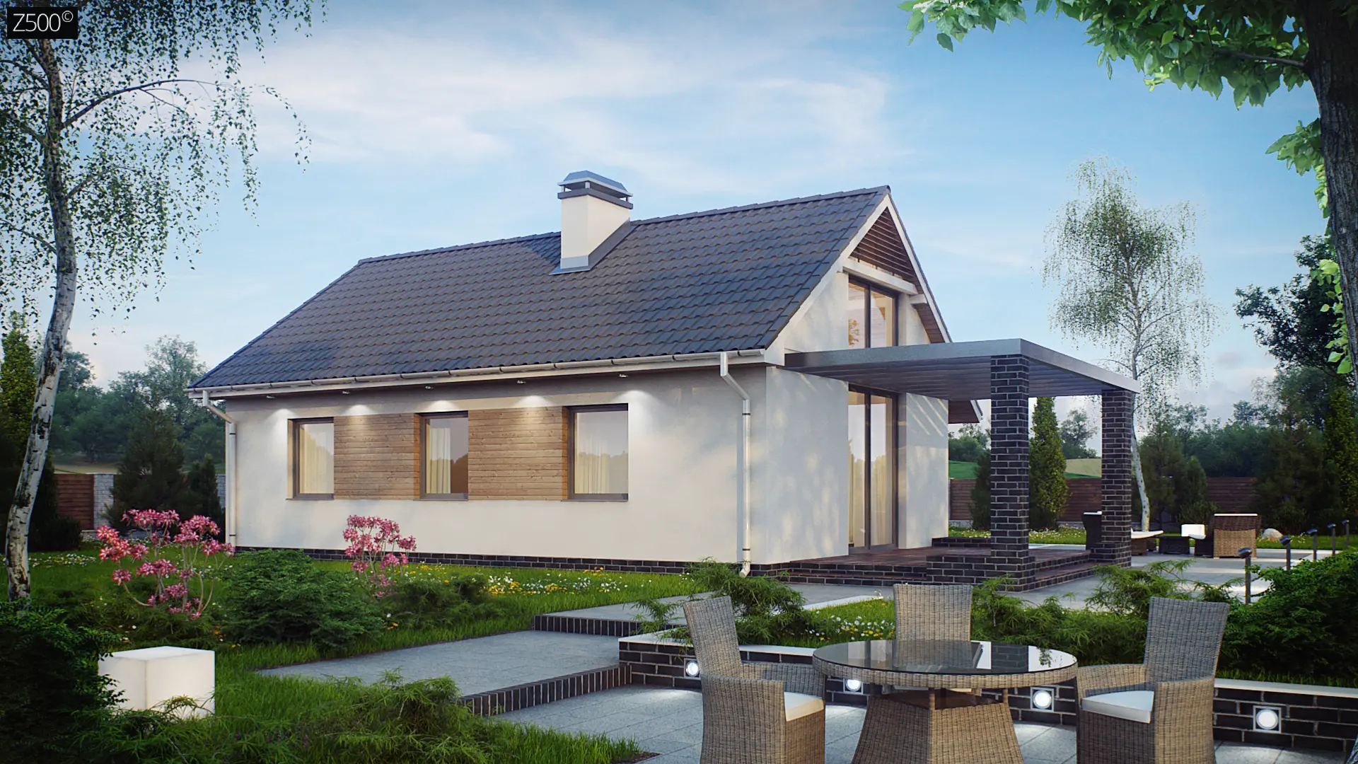 Проект дом до 100м² "Дом Z139" для строительства в Гродно и Беларуси.