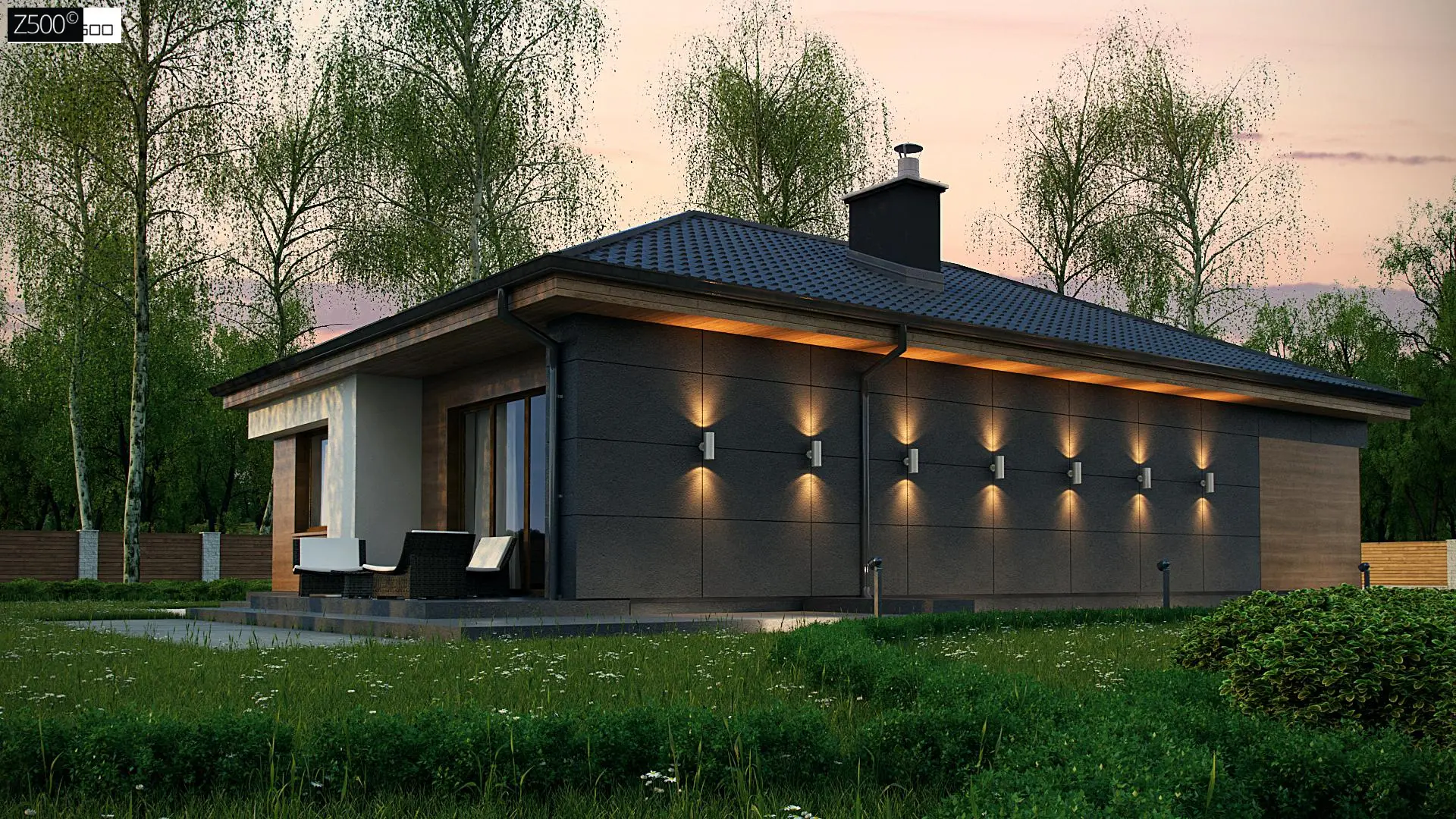 Проект дом до 100м² "Дом Z356" для строительства в Гродно и Беларуси.