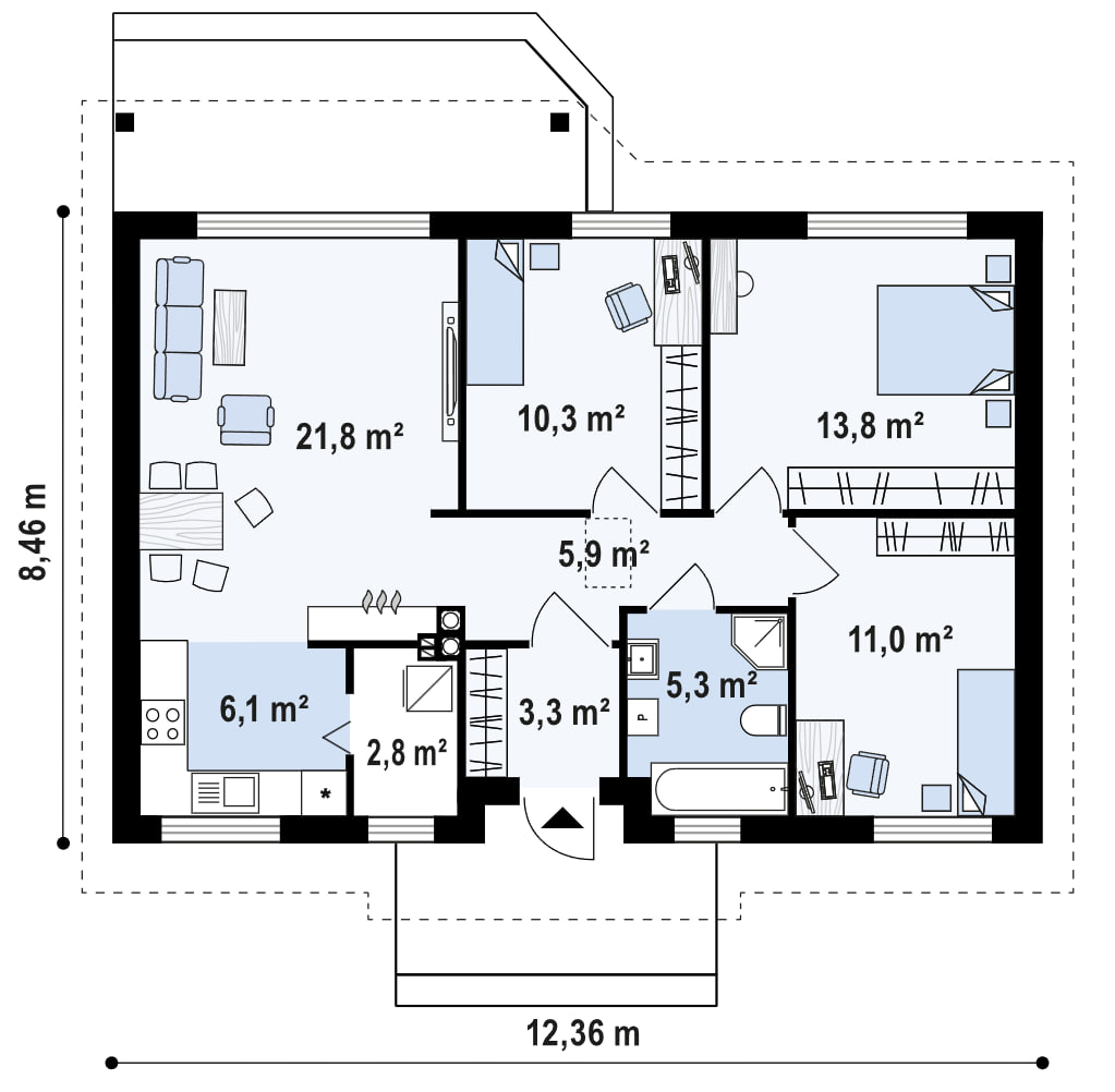 Дом Z7 - Дом до 100м² фото 3.