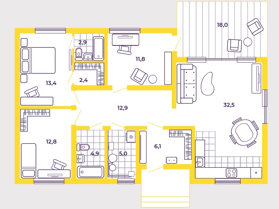 Дом Фонстер - Дом от 100м² фото 4.
