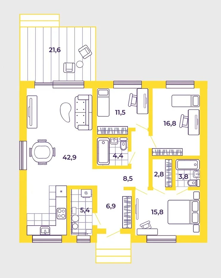 Дом PO - Дом от 100м² фото 4.